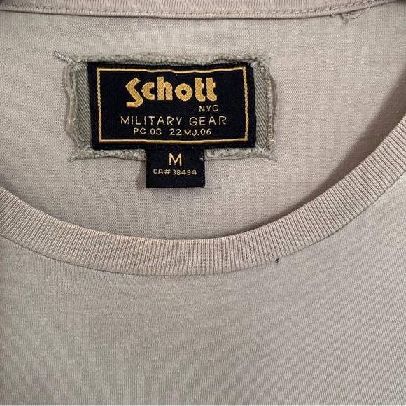 SCHOTT T-SHIRT IN TAN - Picture 3 of 6